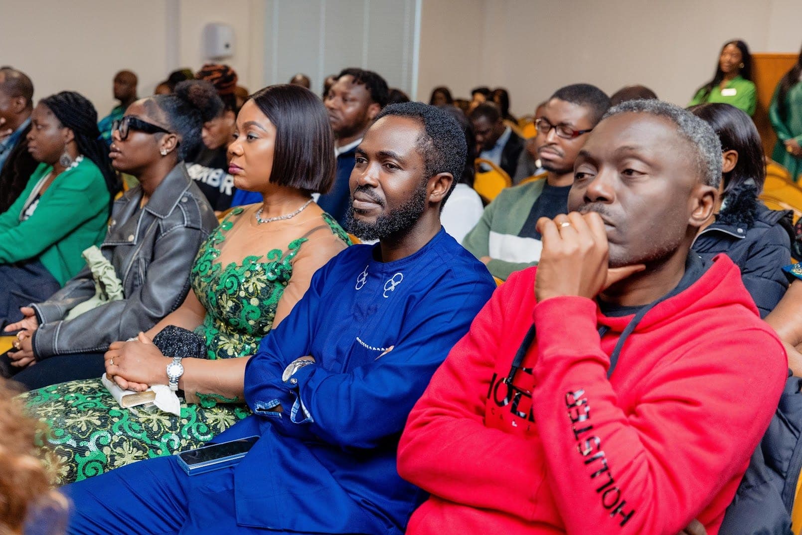 Members of the congregation during a service