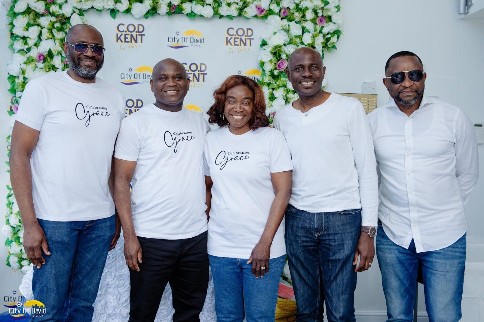 A church team in City of David T-shirts